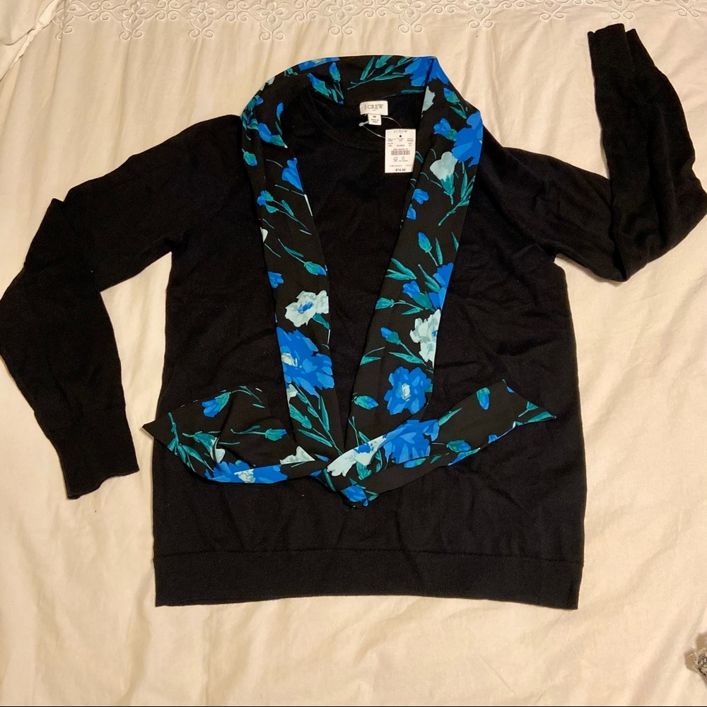 💥 NWT J.Crew 💯 cotton sweater with attached scarf